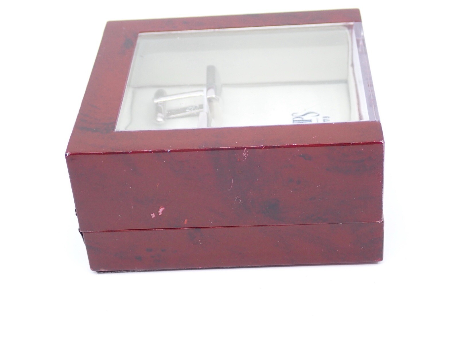 Chaps rectangle cufflinks polished and brushed si… - image 4