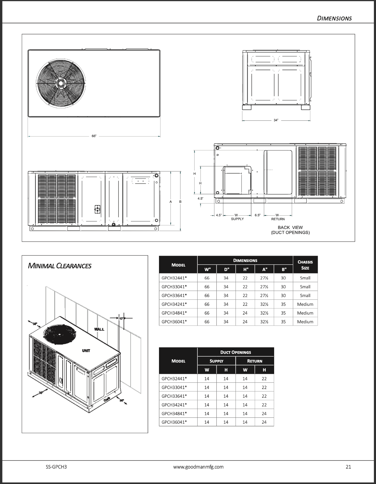 Package Unit Sysem 3 Ton Goodman AC Package Unit System, 13.4 SEER2 + FREE 10kw Heat ...
