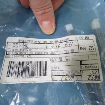 SULLINS  NPPN101BFCN-RC Qty of 117 per Lot 10 Position Header Connector 0.079'' (