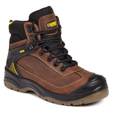 New Apache Leather Waterproof Safety Boots Steel Toe cap Midsole Ankle Hiker Sz
