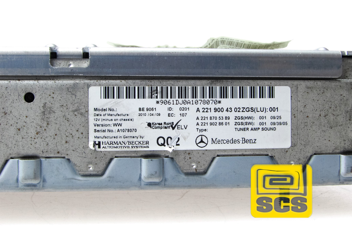 Mercedes LOGIC 7 S-class 221 CL 216 amplifier BE7021 A2219004302 1 