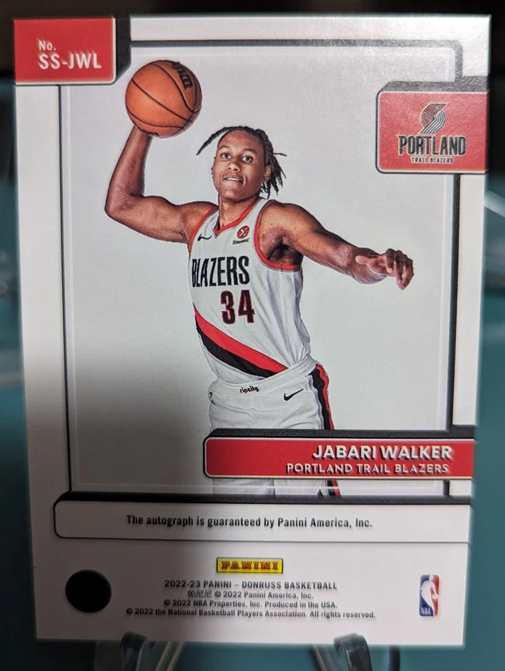2022 Jabari Walker Panini Donruss Signature Series Auto RC - Image 2 of 2