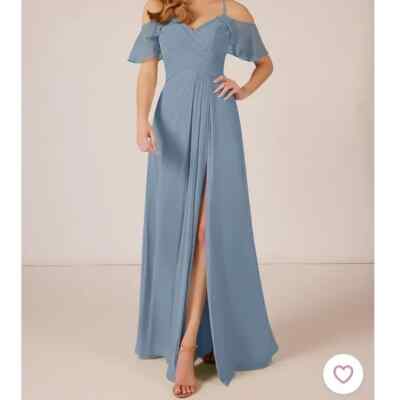 online bridesmaid dresses azazie DAKOTA bridesmaids dress In color DUSTY BLUE 23/09 LAUNCH Dior Blue Compiegne Dress, Available Sizes:0