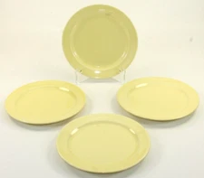 Vintage T.S. & T.  Lu-Ray Pastels 4pcs Yellow Small Bread Dessert Plates 6-3/8"