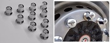 #25x 33mm Chrome Plastic Wheel Nut Bolt Caps for Iveco Scania MAN Volvo DAF Ford