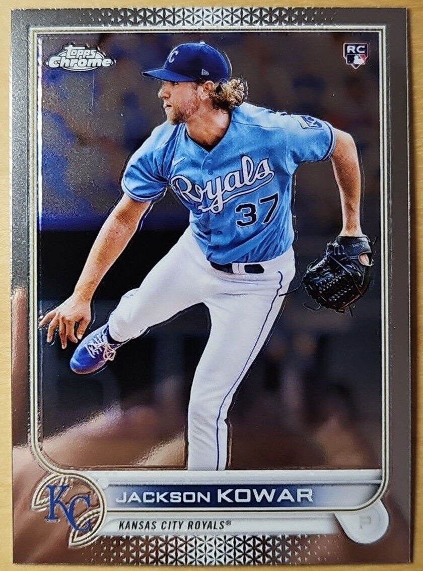 2022 Topps Chrome Jackson Kowar #188 Kansas City Royals Rookie Baseball Card RC