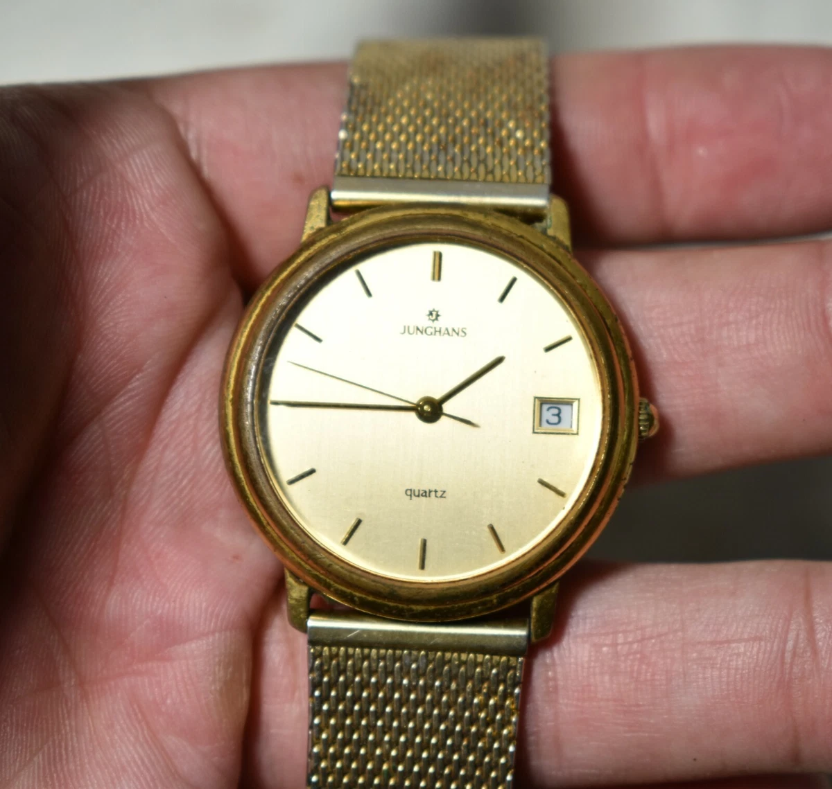 Vintage Collectible Junghans Quartz Watch 41 7505 Water Resistant 30m Working