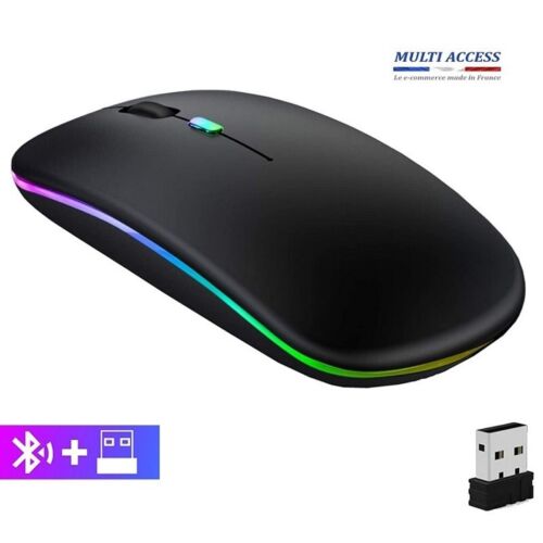 Rechargeable LED Optical Silent Bluetooth / USB 2.4G Wireless Mouse - Picture 1 of 5