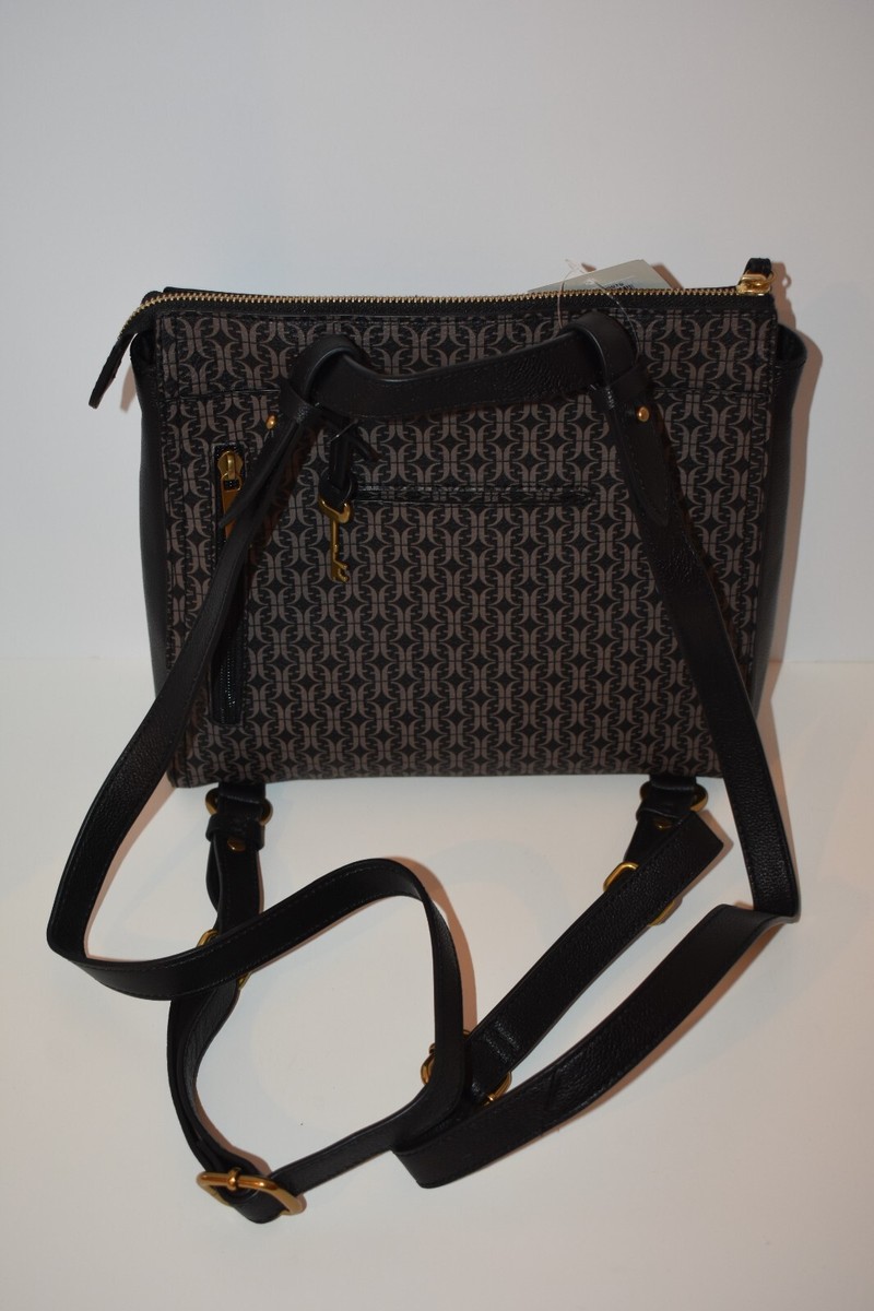 Fossil Elina Small Convertible Black Floral Backpack | eBay display picture 2