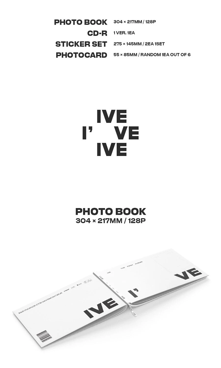 IVE [I'VE IVE] 1st Album SPECIAL Ver./CD+Photo Book+2ea Sticker+