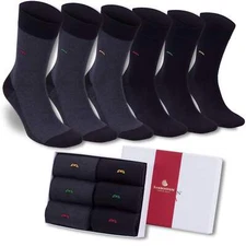 Men’s Bamboo Dress & Trouser Socks – Odor-Free (6 Pairs) 623