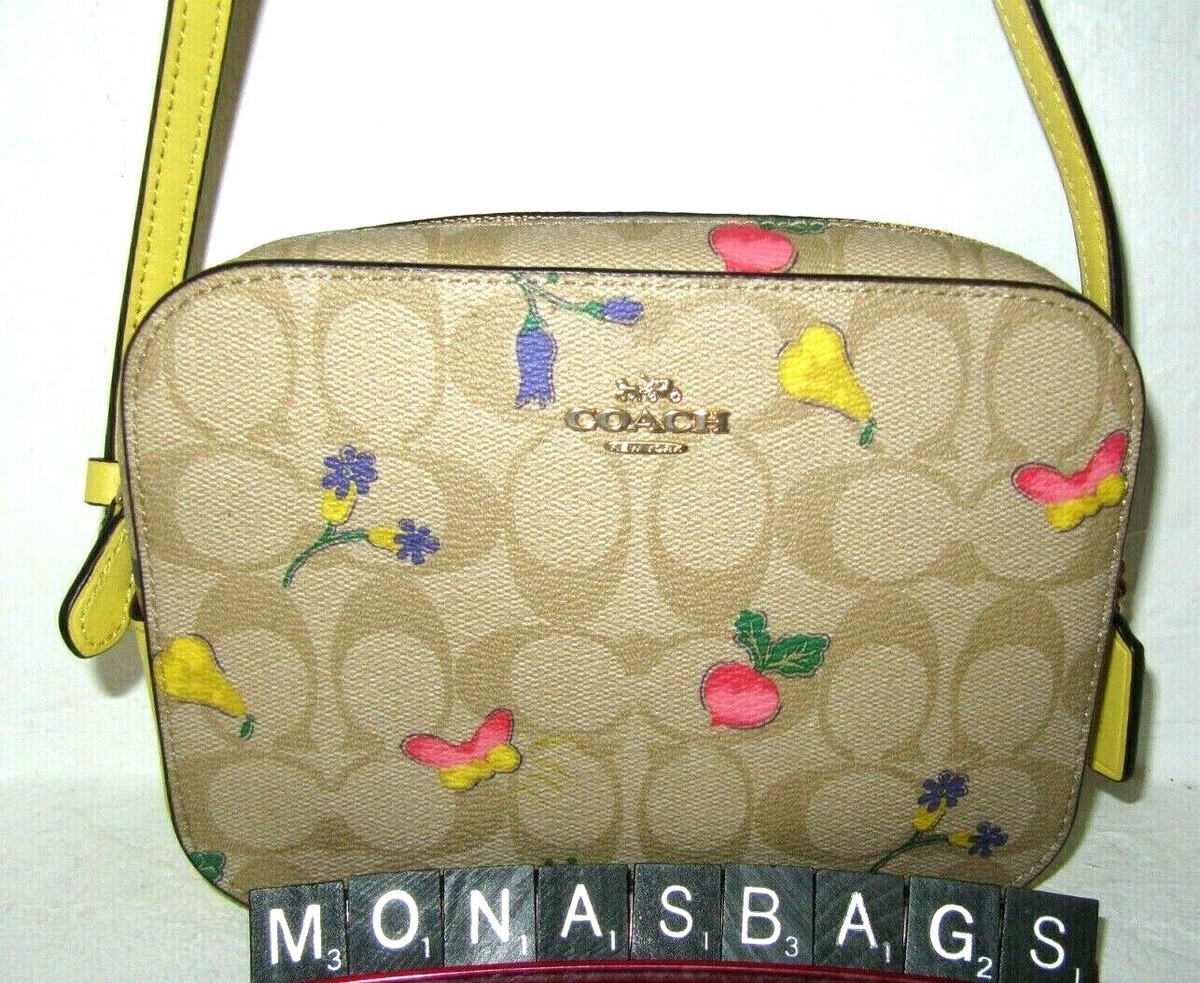 Coach C8752 Mini Camera Bag with Butterflies Dreamy Veggie Print