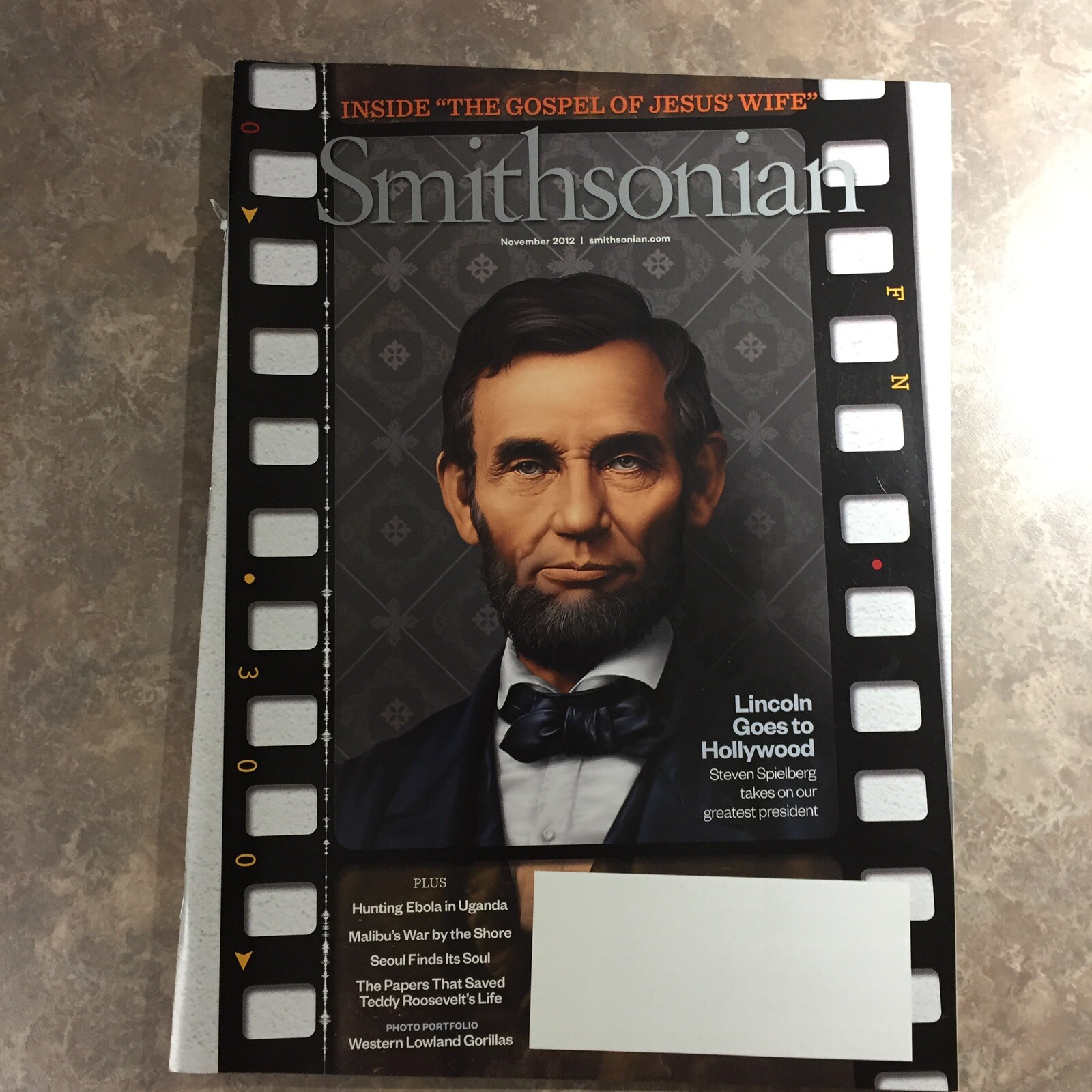 SMITHSONIAN, NOVEMBER, 2012 ( INSIDE " THE GOSPEL OF JESUS' WIFE " ) eBay