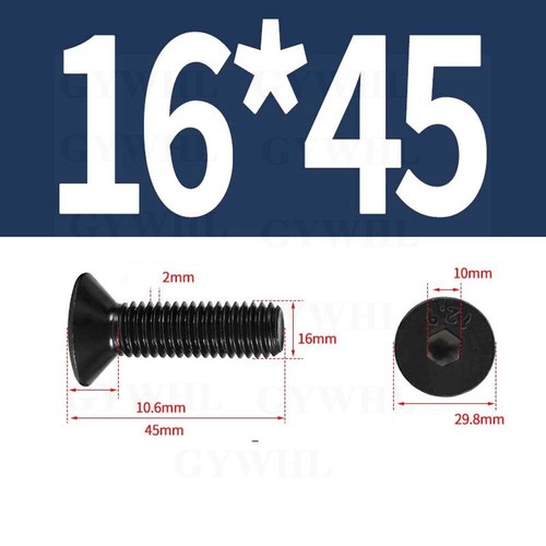 M1.6 - M20 Black Socket Countersunk Screws 12.9 High Tensile Steel Allen Bolts - Picture 161 of 168