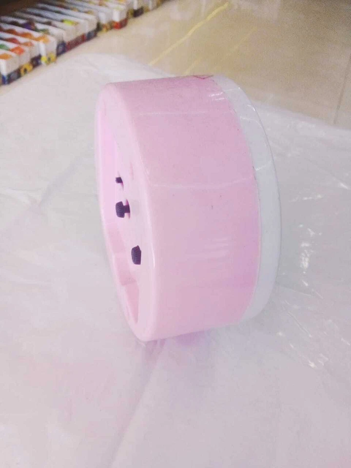 Alarm Clock Round Cute Battery Bedside Desk Low Noise Quiet Portable Home Decor - Image 3 of 4