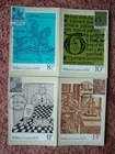 PHQ Card set FDI Front No 18 WILLIAM CAXTON 1976. 4 card set. Mint condition