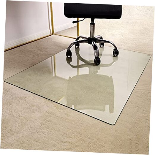 36x46 Tempered Glass Office Chair Mat for Carpet Protection-image