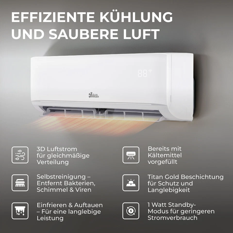 Split Klimaanlage Klimagerät Inverter Heizfunktion 18000BTU Klima 5,3kW WLAN APP - Bild 4 von 4