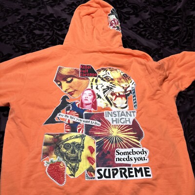 Supreme Instant High Patches Hoodie/Hooded Sweatshirt Xl Apricot