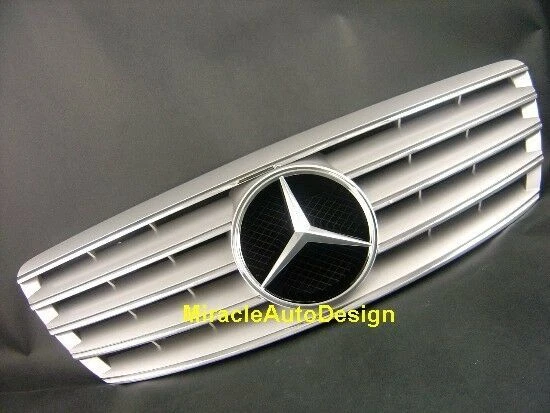 Una parrilla delantera plateada para Mercedes Benz W220 Clase S 2002-2005 S430 S500 S600 Foto 3 de 3