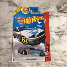 Hot Wheels 50 Years '13 Ford Mustang GT Blue/Silver 1:64 Diecast Unopened
