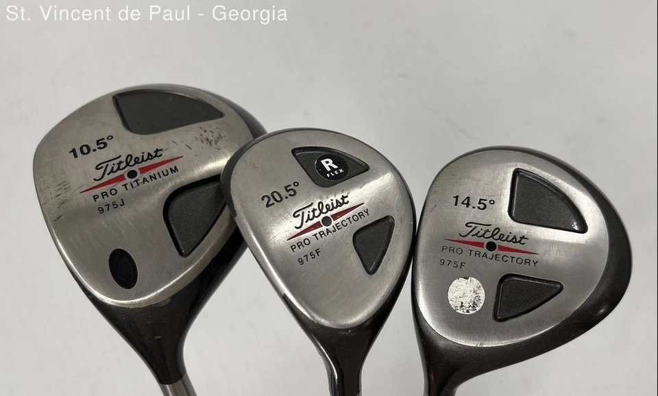 Titleist Pro TIitanium 975J 10.5 975F 20.5 & 14.5 Driver Set LH Drivers Set of 3 - Image 3 of 4