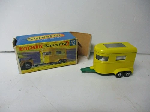 Matchbox Lesney Superfast SF43 Pony Trailer- GREEN BASE, C8 box