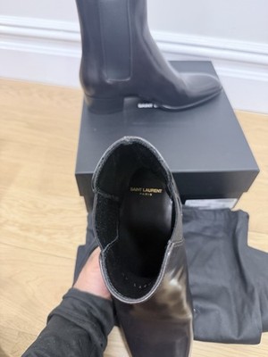 Saint Laurent Men's Leather Chelsea Boots Size 42 nwb Wyatt
