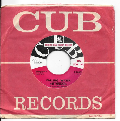 #ad THE ZEBULONS Falling Water on Cub doo wop PROMO 45 HEAR $30.00