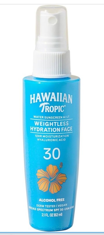 NIP Hawaiin Tropic Face SPF 30, 2.1 Fl Oz Face Mist Hydrating Spray