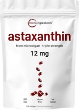Astaxanthin 120 Softgels 12mg - Supports Eye Health and Joint Health,Free ship