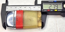Ancien briquet butane Scripto avec accents rouges et chromés