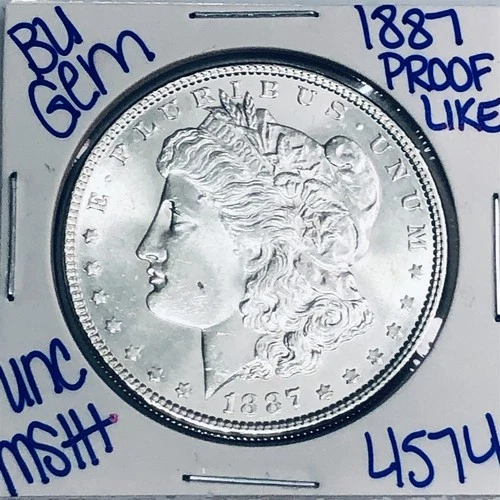 1887 BU UNCIRCULATED MORGAN SILVER DOLLAR AUTHENTIC U.S. MINT FREE SHIPPING 4574