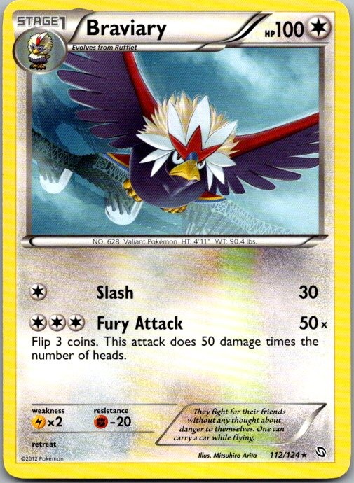 Braviary 112/124 Rare Dragons Exalted Pokemon Lightly Played