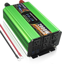 2000 Watt Pure Sine Wave Inverter, DC 12V to 120V AC Power Inverter for Vehicle,