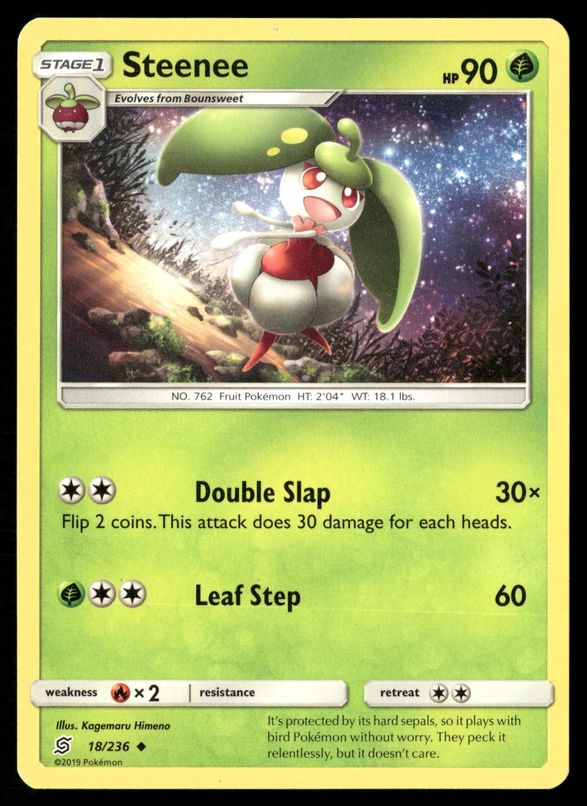 Steenee 18/236 Uncommon Unified Minds Pokemon Near Mint
