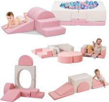 Foam Climbing Toys for Toddlers, Climbing Blocks with Ball Pit, Convertible Clim