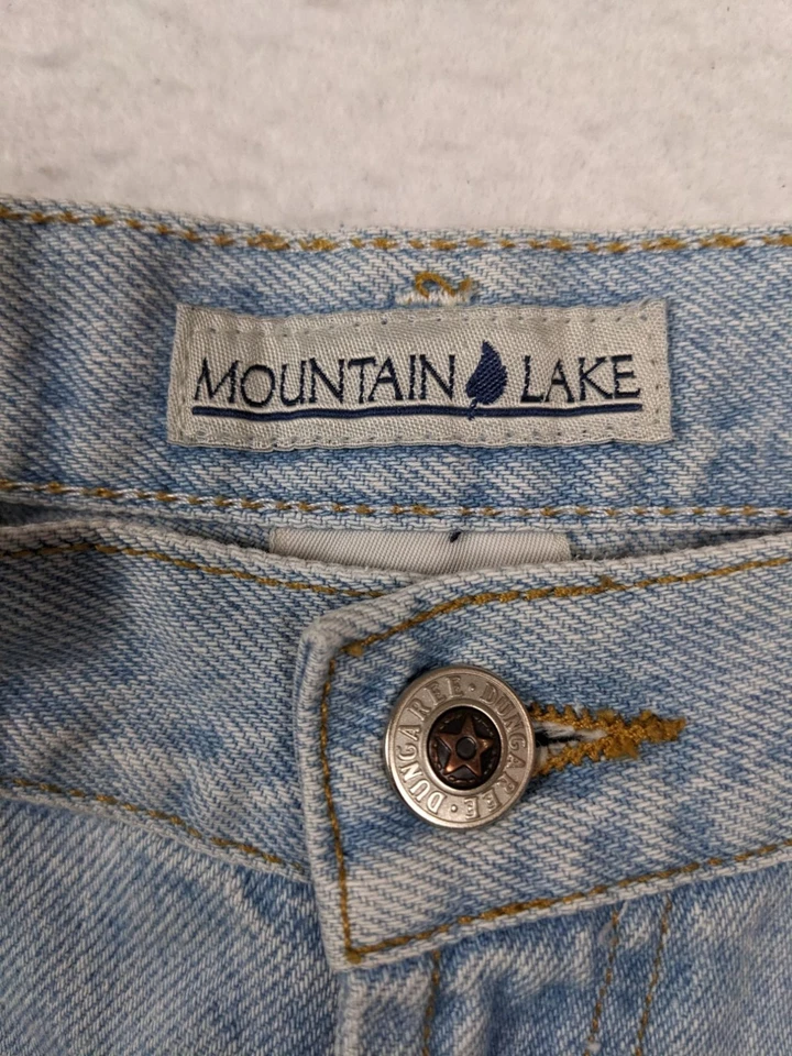 Pantalones de mezclilla Mountain Lake para mujer talla 14 lavado claro 100 % algodón Foto 4 de 4