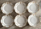 Germany Monogram Personalized "S" Floral Roses Swag - Lot of 6 Dessert Plates