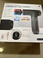 Sharper Image Powerboost Pro Hot Cold Compact Deep Tissue Massage Gun - Black