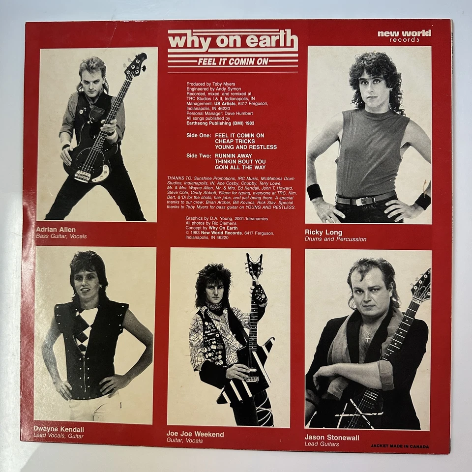 Feel It Coming On Record Vinyl Why On Earth New World Autographed Vintage Press - Image 2 of 4