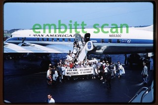 Original Slide Pan Am Douglas DC 6B (N6530C "Clipper Hollywood") in 1960