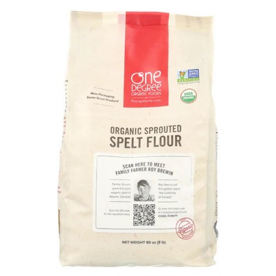 Sprouted Spelt Flour Case of 4 X 80 Oz By One Degree