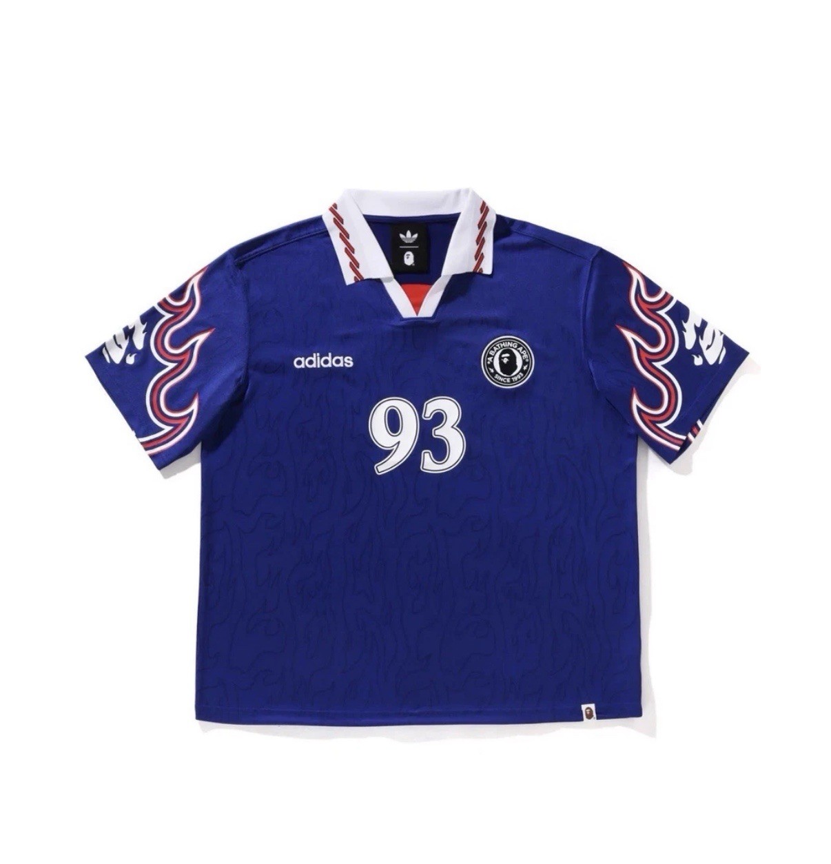 *A BATHING APE Men's BAPE x ADIDAS World Cup Pack FLAME Short Sleeve JERSEY XXL