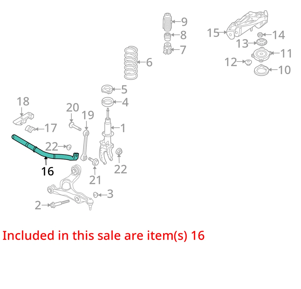 Audi Q7 2012 AWD barra estabilizadora delantera OEM 104 k millas - LKQ424211665 Foto 4 de 4