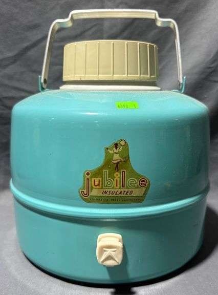 Vintage Columbian Jubilee Insulated Beverage Carrier Teal Blue 1 Gallon