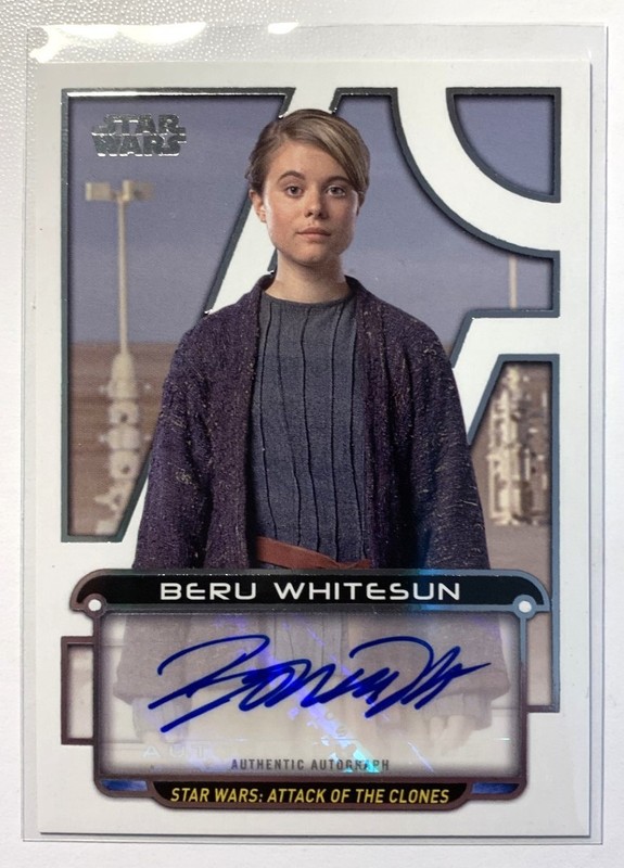 2018 Star Wars Galactic Files Auto White Bonnie Piesse as Beru Whitesun #4/5