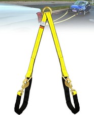 Heavy-duty V-bridle Tow Strap 2 X 4 5400 Lbs Load Capacity Snap Hooks Ax