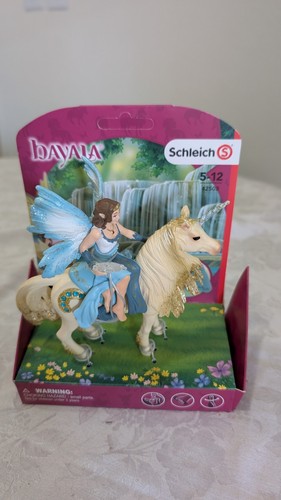 Schleich Bayala Fairy Eyela Riding On Golden Unicorn Figure 42508 new box damage - Picture 1 of 5
