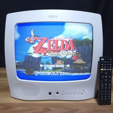 RCA 13" E13344 AV Color White CRT TV with Remote